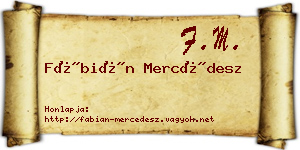 Fábián Mercédesz névjegykártya
